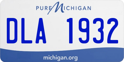 MI license plate DLA1932