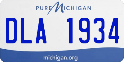 MI license plate DLA1934