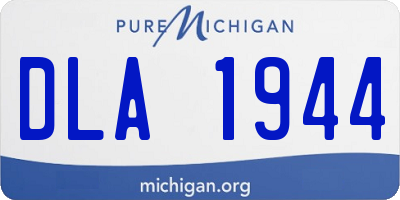 MI license plate DLA1944