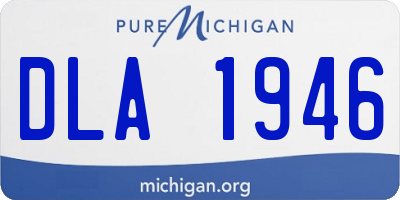 MI license plate DLA1946