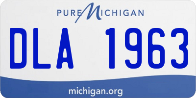 MI license plate DLA1963