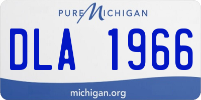 MI license plate DLA1966