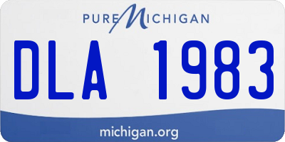 MI license plate DLA1983