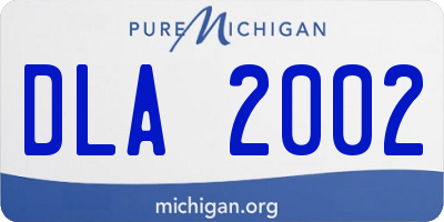 MI license plate DLA2002