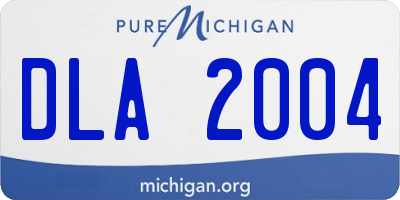 MI license plate DLA2004