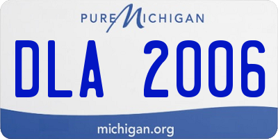 MI license plate DLA2006
