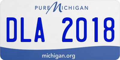 MI license plate DLA2018