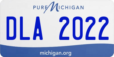 MI license plate DLA2022