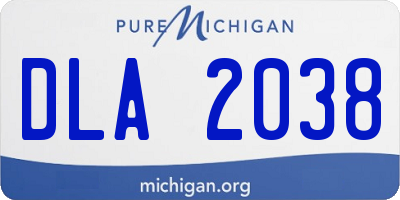 MI license plate DLA2038