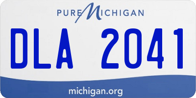 MI license plate DLA2041