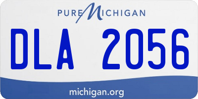 MI license plate DLA2056