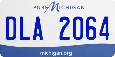 MI license plate DLA2064