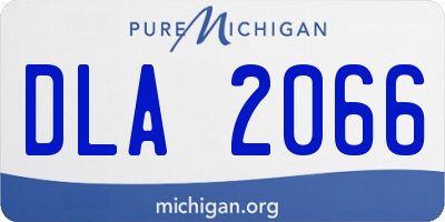 MI license plate DLA2066