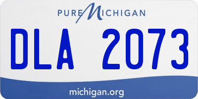 MI license plate DLA2073