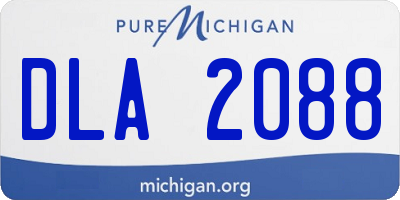 MI license plate DLA2088