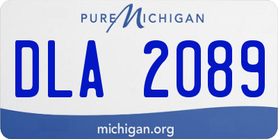 MI license plate DLA2089