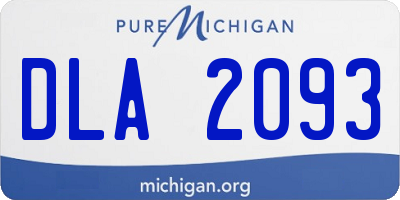 MI license plate DLA2093