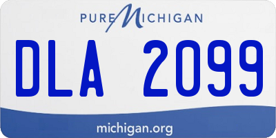 MI license plate DLA2099
