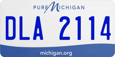 MI license plate DLA2114