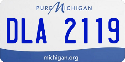 MI license plate DLA2119