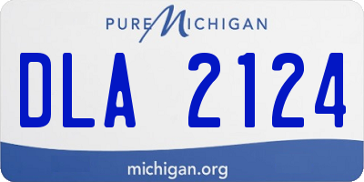 MI license plate DLA2124