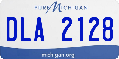 MI license plate DLA2128