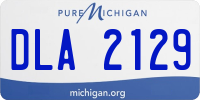 MI license plate DLA2129