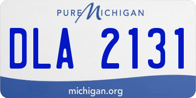 MI license plate DLA2131