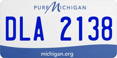 MI license plate DLA2138