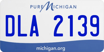 MI license plate DLA2139