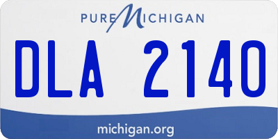 MI license plate DLA2140