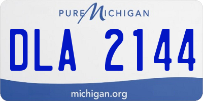 MI license plate DLA2144