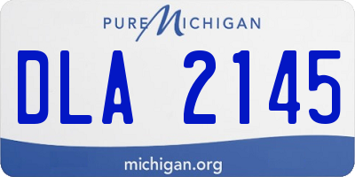 MI license plate DLA2145