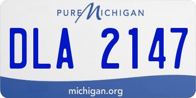 MI license plate DLA2147