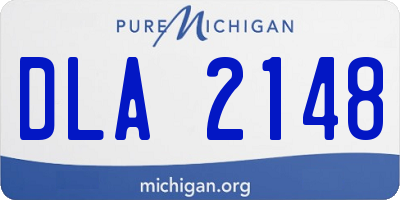 MI license plate DLA2148