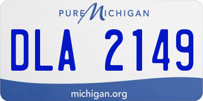 MI license plate DLA2149