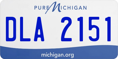 MI license plate DLA2151