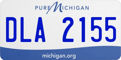 MI license plate DLA2155