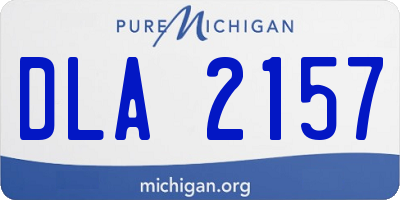 MI license plate DLA2157