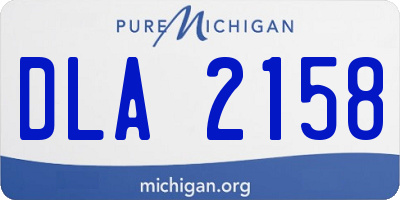 MI license plate DLA2158