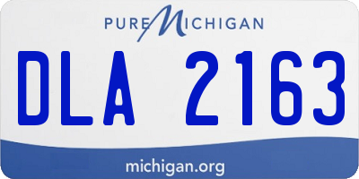 MI license plate DLA2163