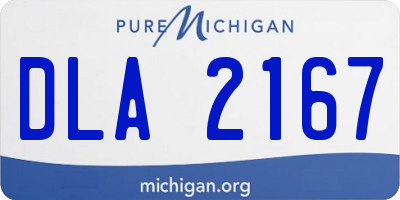 MI license plate DLA2167