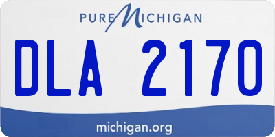 MI license plate DLA2170