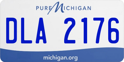 MI license plate DLA2176