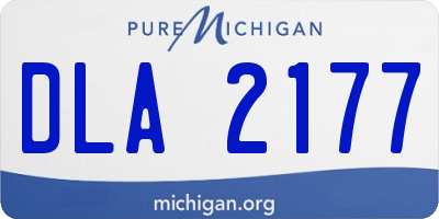 MI license plate DLA2177