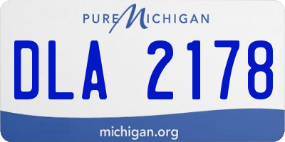 MI license plate DLA2178