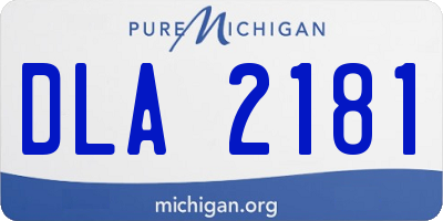 MI license plate DLA2181