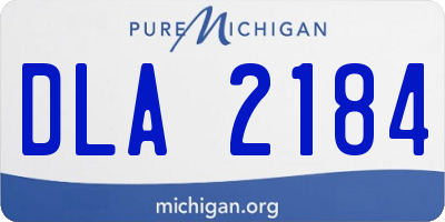 MI license plate DLA2184