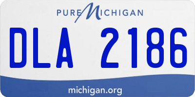 MI license plate DLA2186