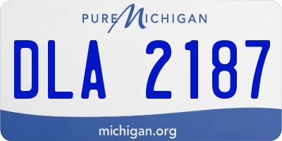 MI license plate DLA2187